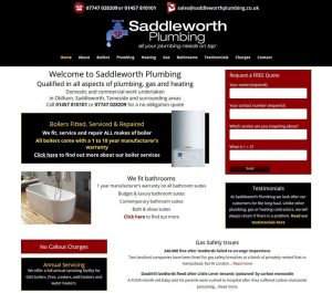 new mobile website for saddleworth plumbing