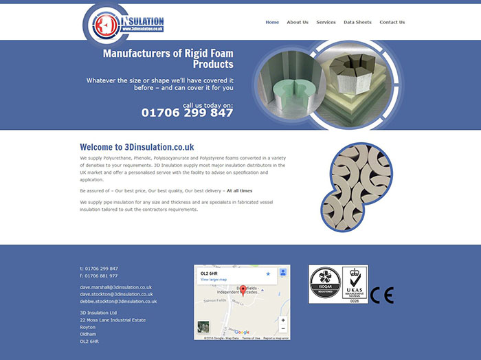 Mobile Friendly Web Design for Oldham’s 3D Insulation