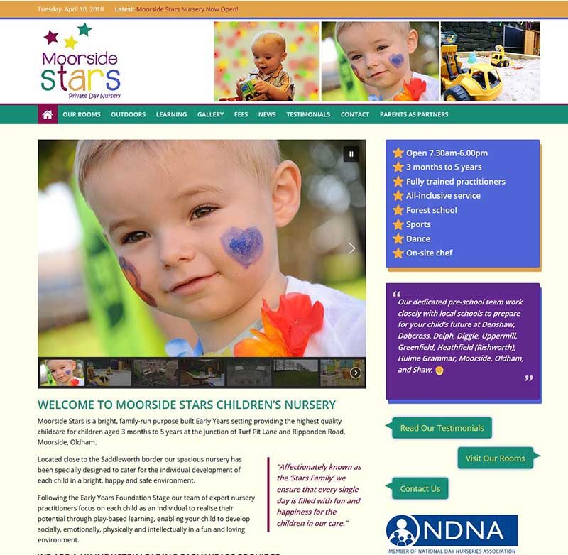 New Website Design for Moorside Stars in Oldham!