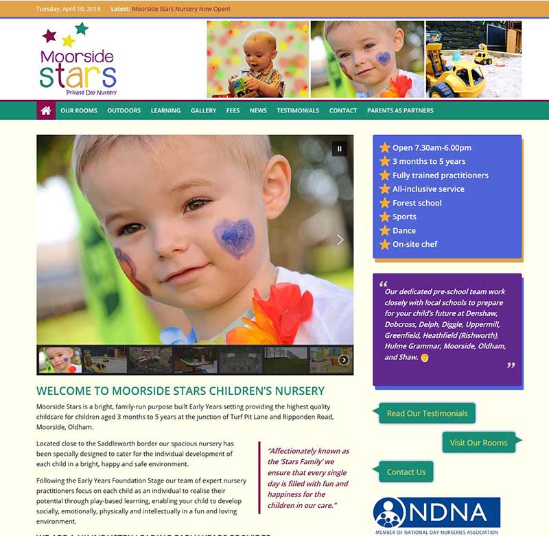 New Website for a New Nursery in Oldham!