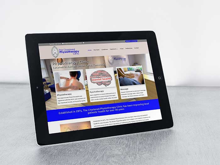 The Chartered Physiotherapy Clinic - Web Design Oldham