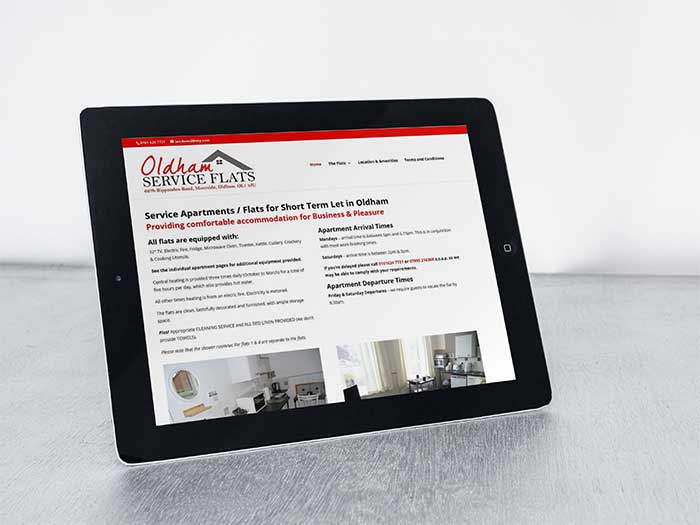 Oldham Service Flats - Web Design Oldham