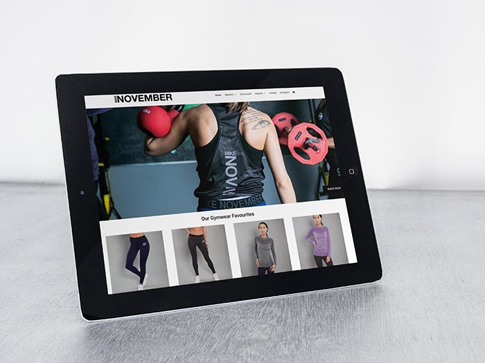 Mike November Gymwear - Ecommerce Web Design Oldham