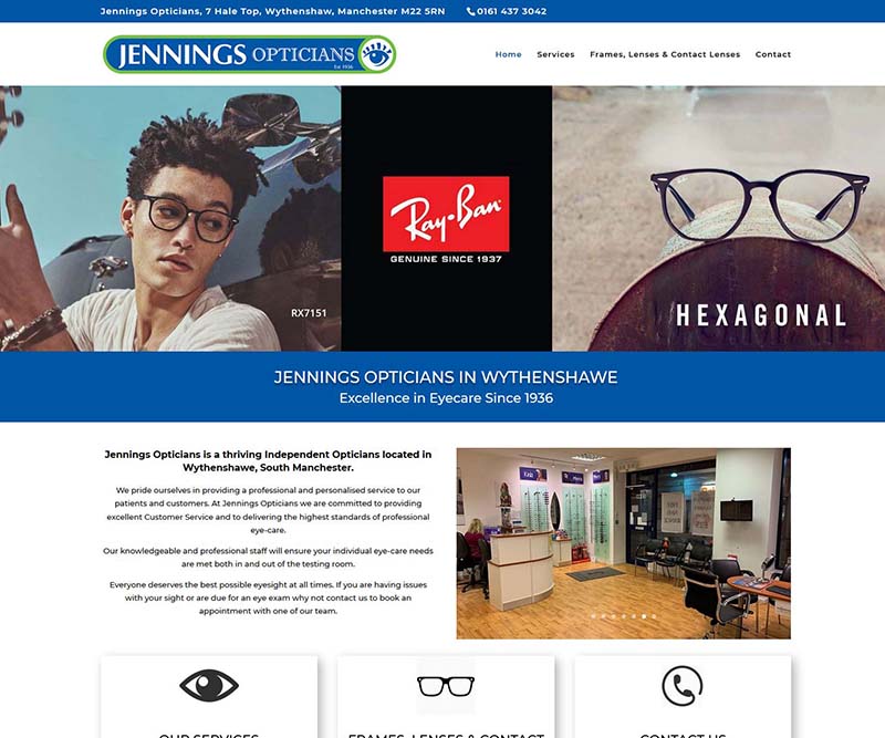 Another Independent Opticians Practice Website Design