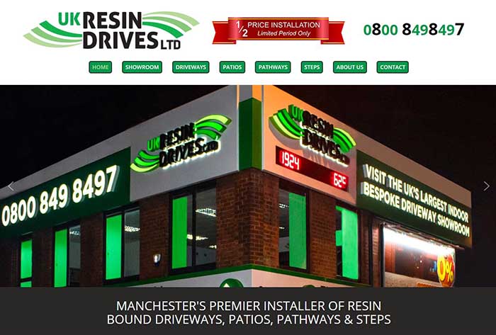 New Resin Driveway Showroom Website Design!